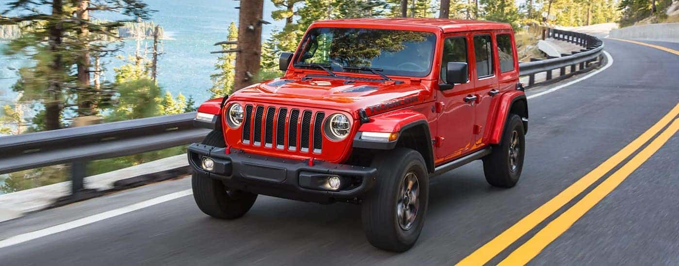 Red used 2021 Jeep Wrangler Rubicon Unlimited for Sale Near Statesville