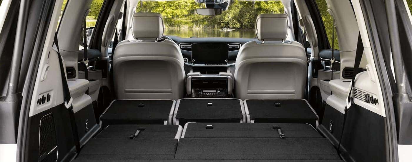 Rear folded seats in a 2025 Jeep Wagoneer