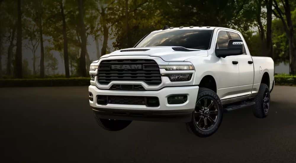 White 2026 Ram 2500 Black Express