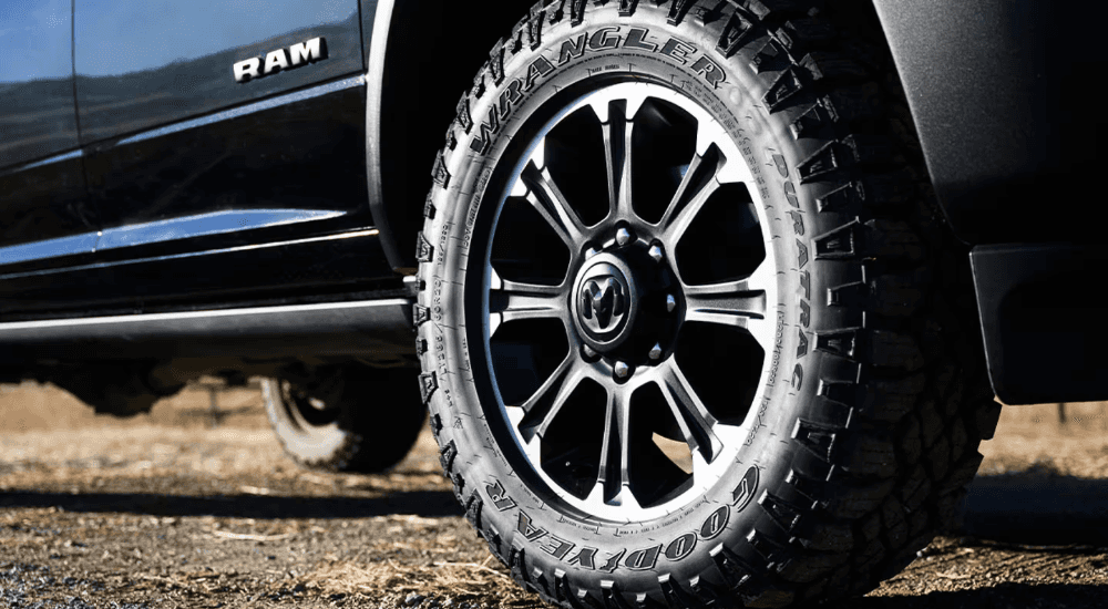 Black rim of a 2026 Ram 2500