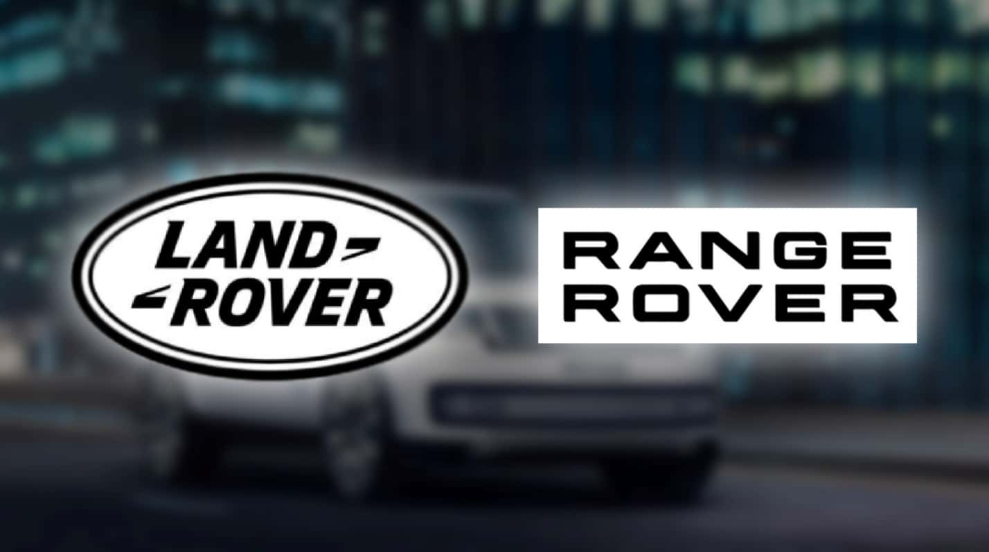 Side-by-side logos of Land Rover and Range Rover