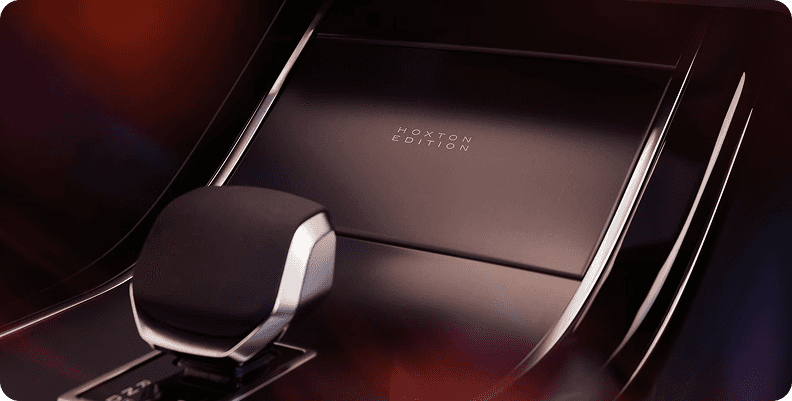 Hoxton Edition center console with graphic