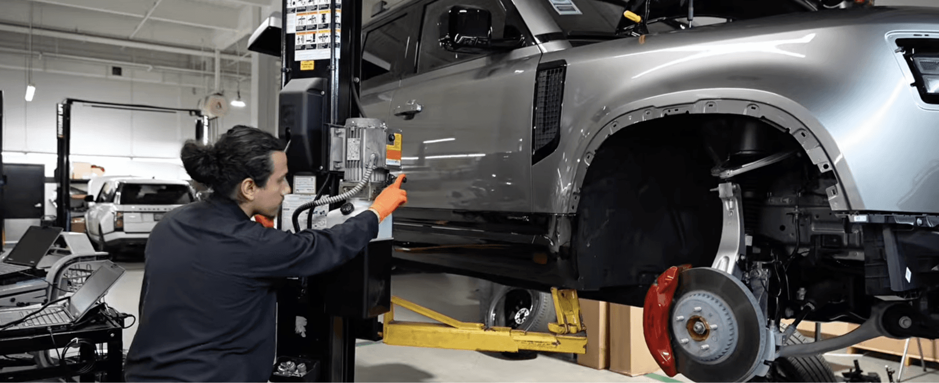 Land Rover certified technician providing expert service