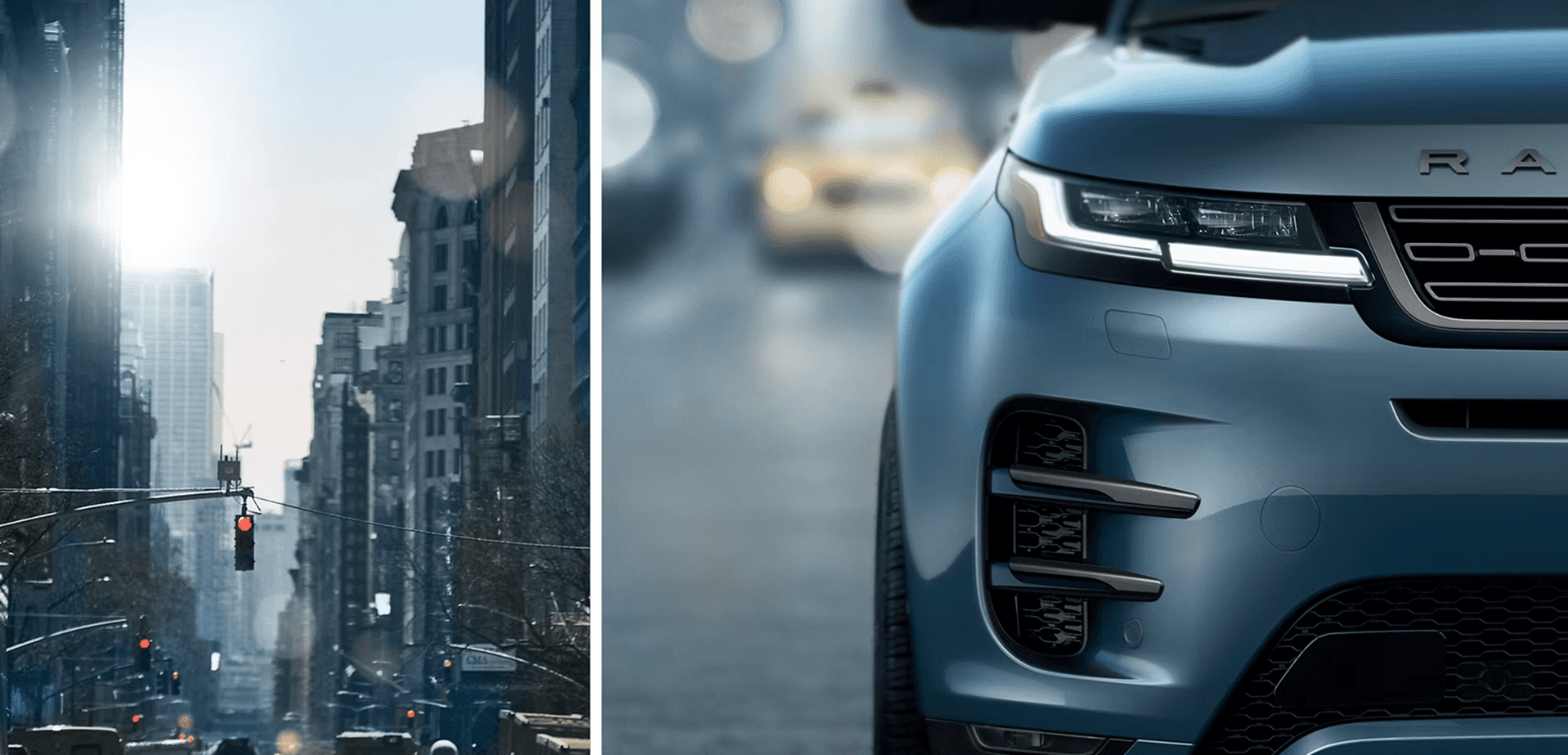 Range Rover Evoque in urban city environment