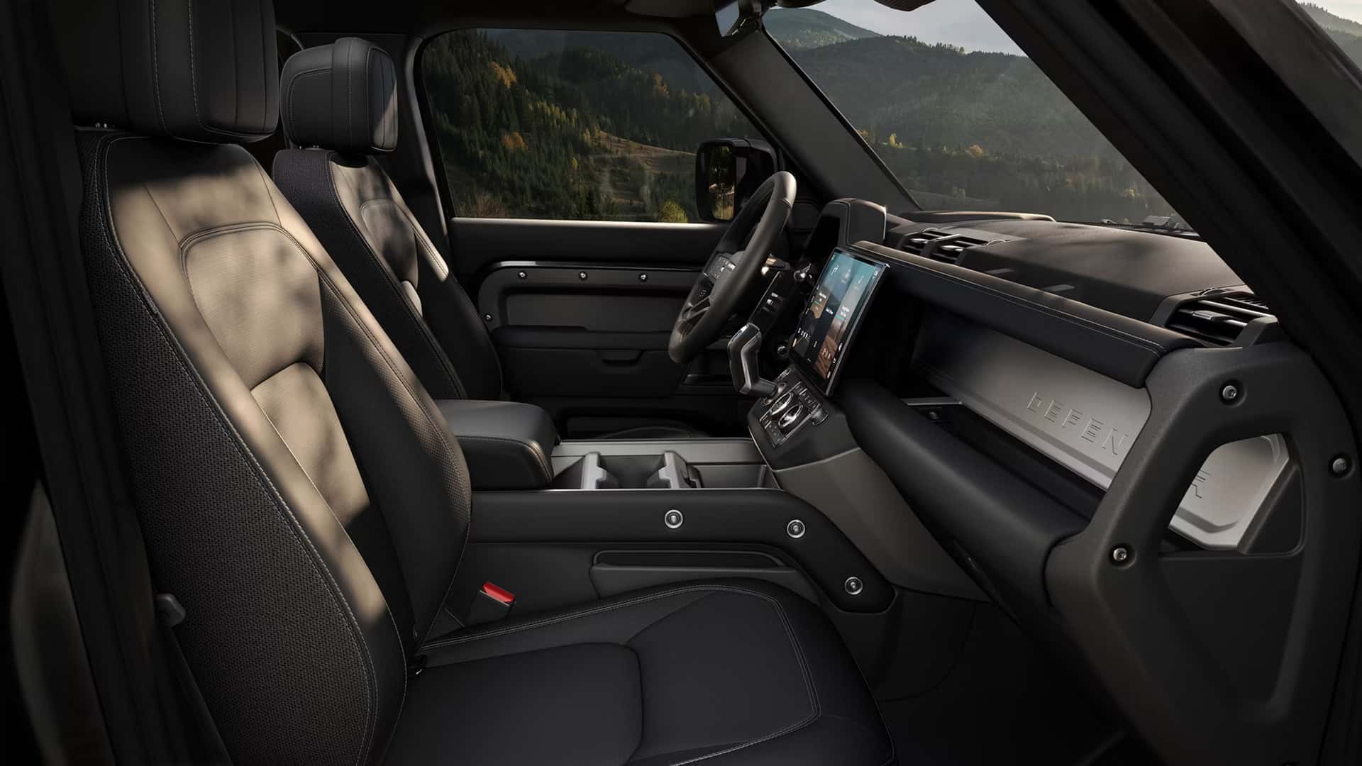 2026 Defender 130 interior seating and cargo space