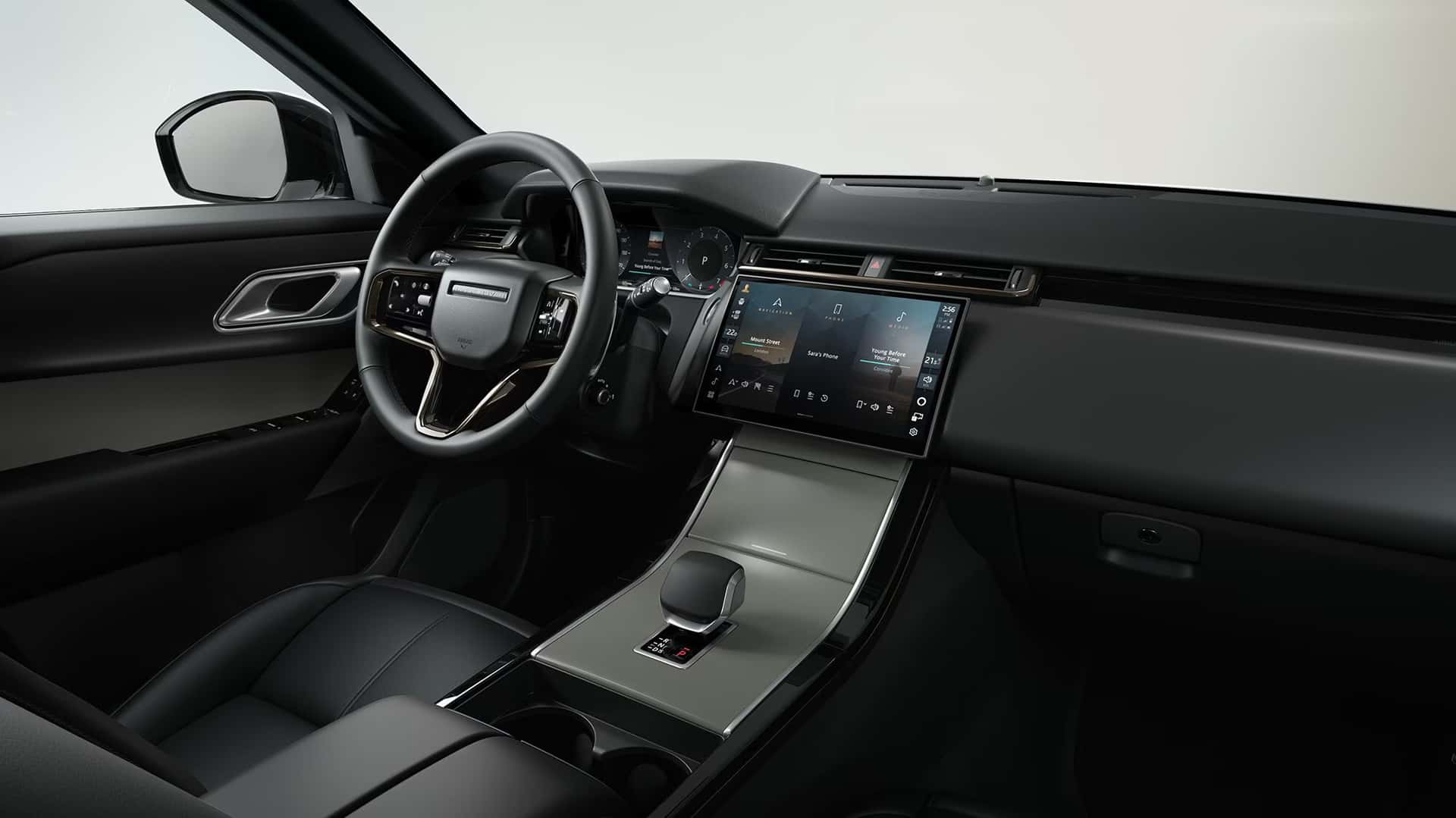 2026 Range Rover Velar interior with Pivi Pro system