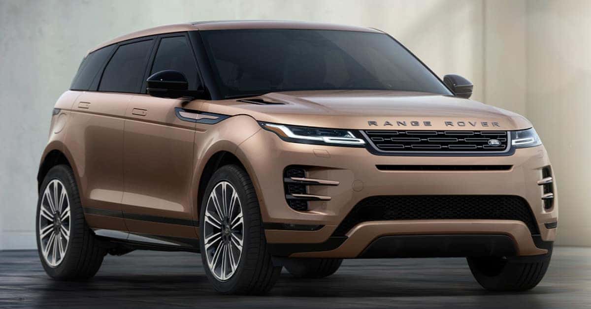 2024 Range Rover Evoque parked in a closed garage
