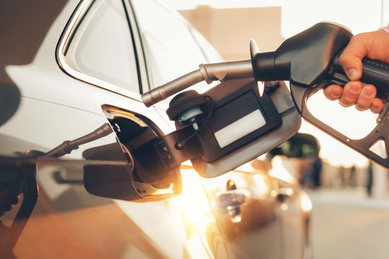 Gas pump for a car