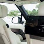 view of the rear screens in the 2025 Range Rover