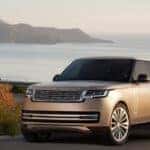 A 2026 Range Rover on a curved road