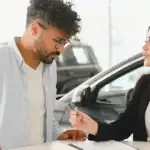 Vehicle displayed at a dealership