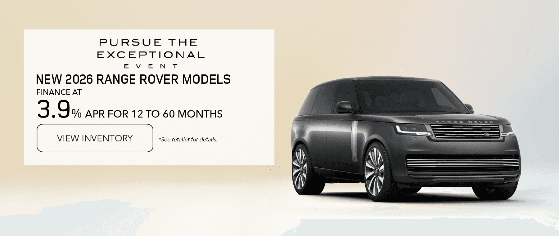 New 2026 Range Rover APR August National Offer