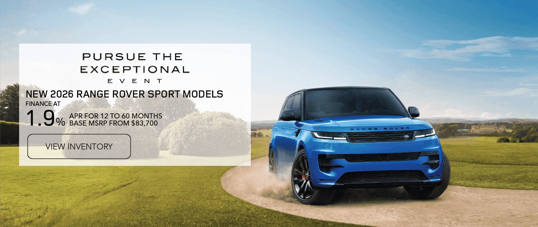 New 2026 Range Rover Sport APR August National Offer