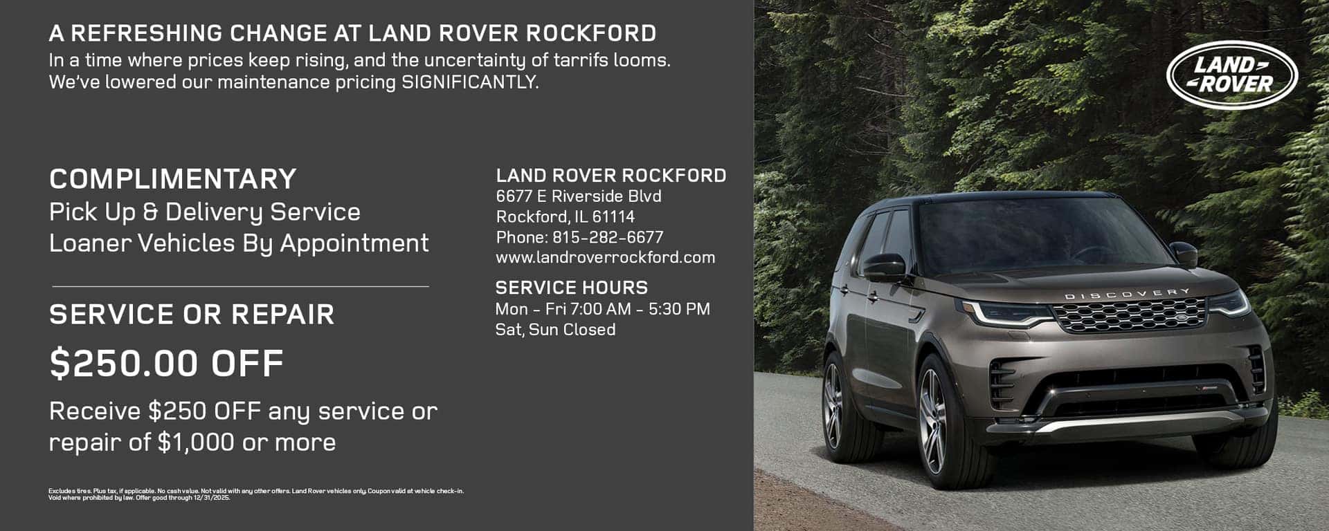 Napleton Land Rover Service Pricing