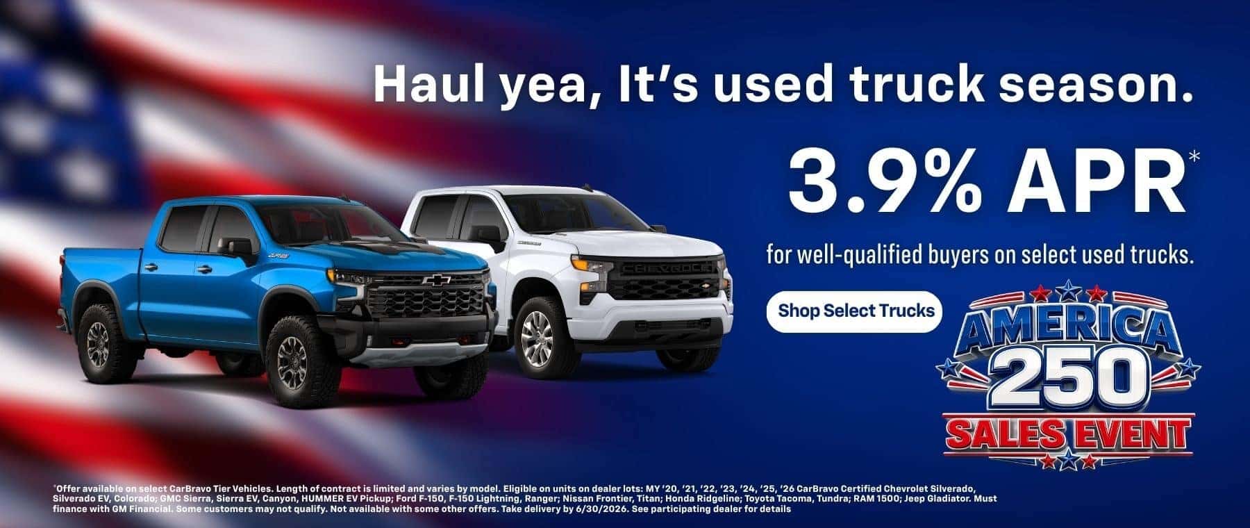 3.9% APR on Used Trucks