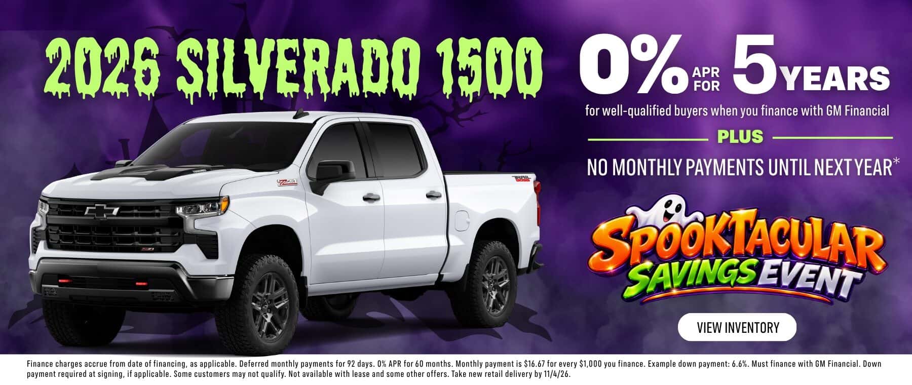 0% APR on 2026 Silverado 1500