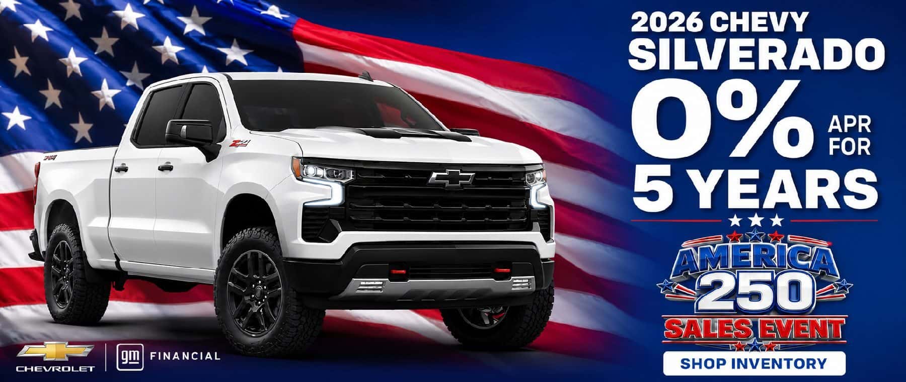 0% APR for 5 years on New 2026 Silverado 1500