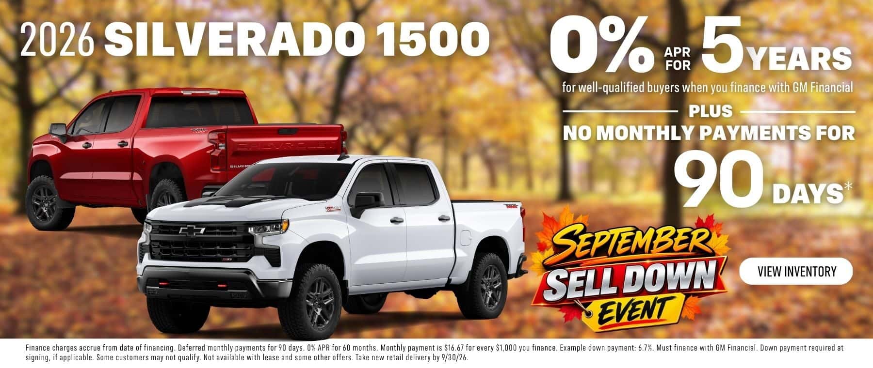 0% APR on 2026 Silverado 1500