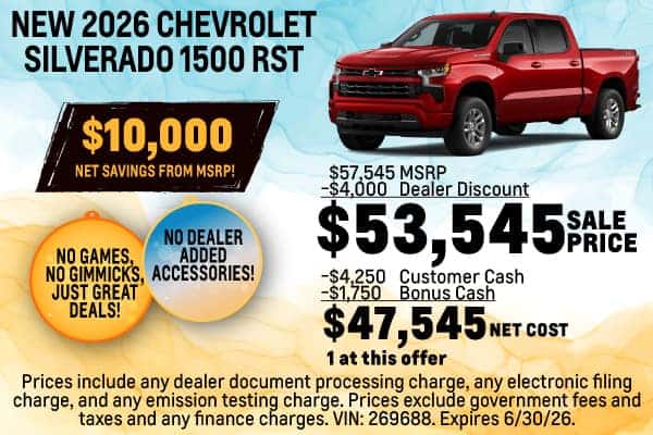 New 2026 Chevrolet Silverado 1500 RST