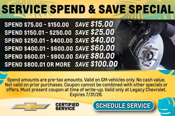 Service Spend & Save Special