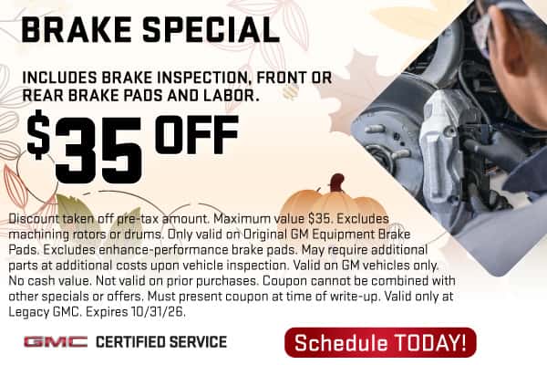$35 off Brake Special