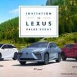 Lexus SUV lineup including UX NX RX TX GX LX and RZ at Lexus of Concord dealership in Concord California