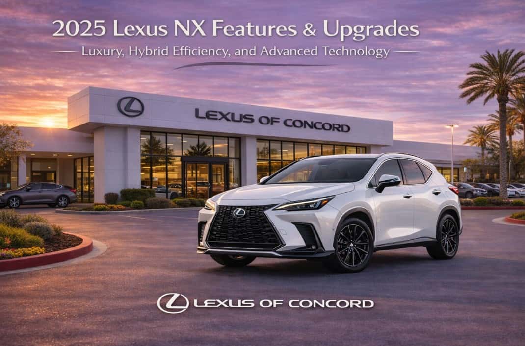 2025 Lexus NX luxury SUV parked outside Lexus of Concord dealership