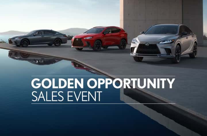 Luxury Lexus RX and NX SUVs available during Lexus Golden Opportunity Sales Event