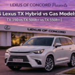 2026 Lexus TX 350 vs TX 500h+ vs TX 550h+ comparison at Lexus of Concord