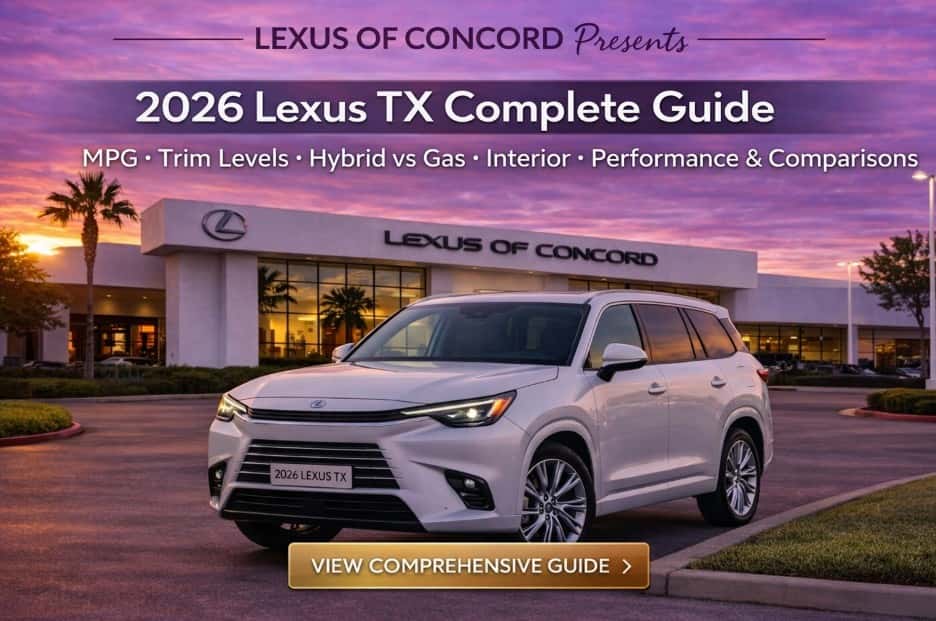 2026 Lexus TX luxury SUV complete guide image at Lexus of Concord