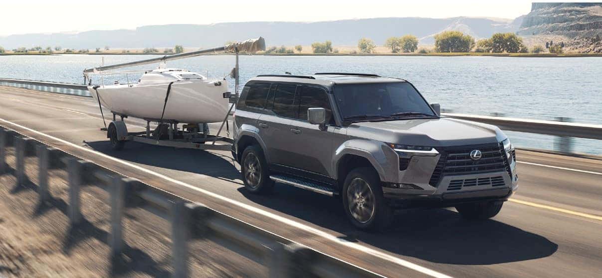Lexus SUV towing capacity chart showing NX, RX, TX, GX and LX towing limits in Concord California