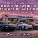 2026 Lexus ES electric and hybrid models at Lexus of Concord featuring IONNA charging network and Treehouse EV charger installation in the Bay Area