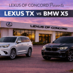 Side by side comparison of Lexus TX vs BMW x5