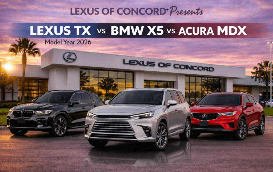 2026 Lexus TX vs BMW X5 vs Acura MDX