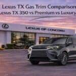Lexus TX Gas Trim Comparison: TX 350 vs TX 350 Premium vs TX 350 Luxury vs TX 350 F SPORT Handling