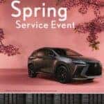 Spring tire sale at Lexus of Concord service department with Lexus vehicle getting new tires Concord CA