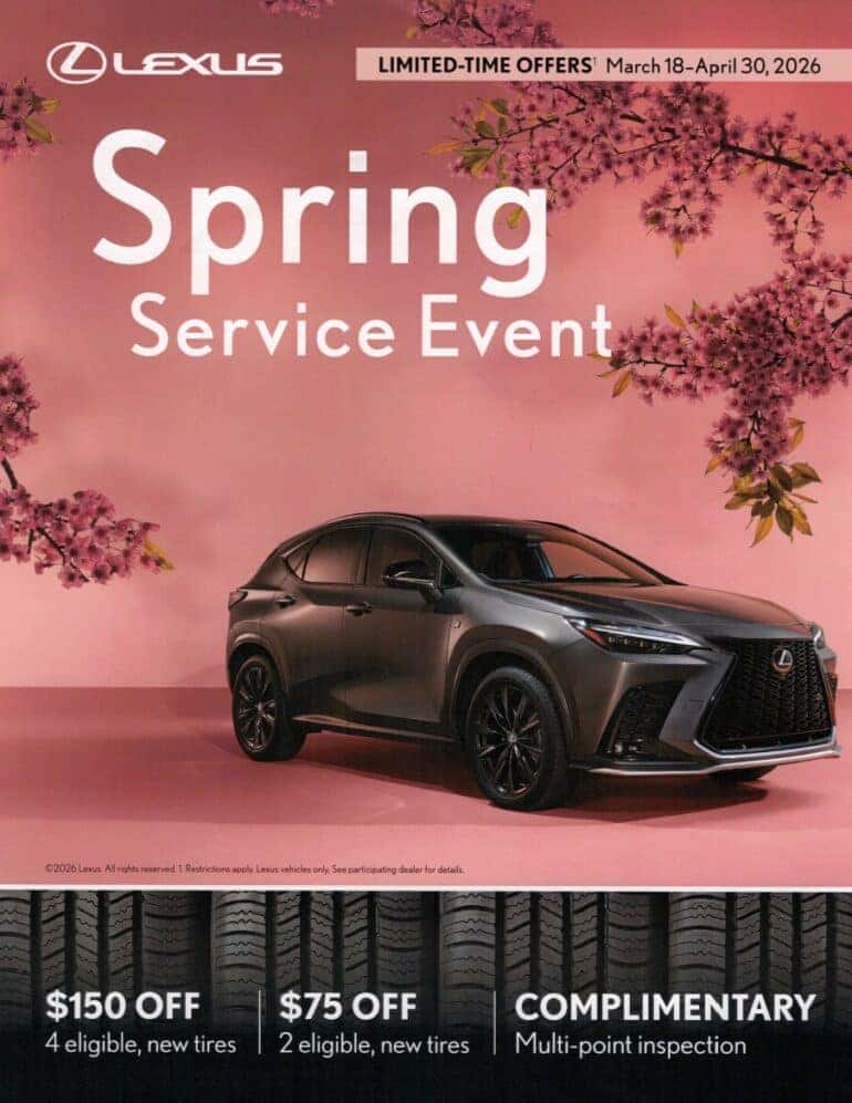 Spring Lexus Spring Tire Sale at Lexus of Concord: $150 Off Tires + Free Inspection ...