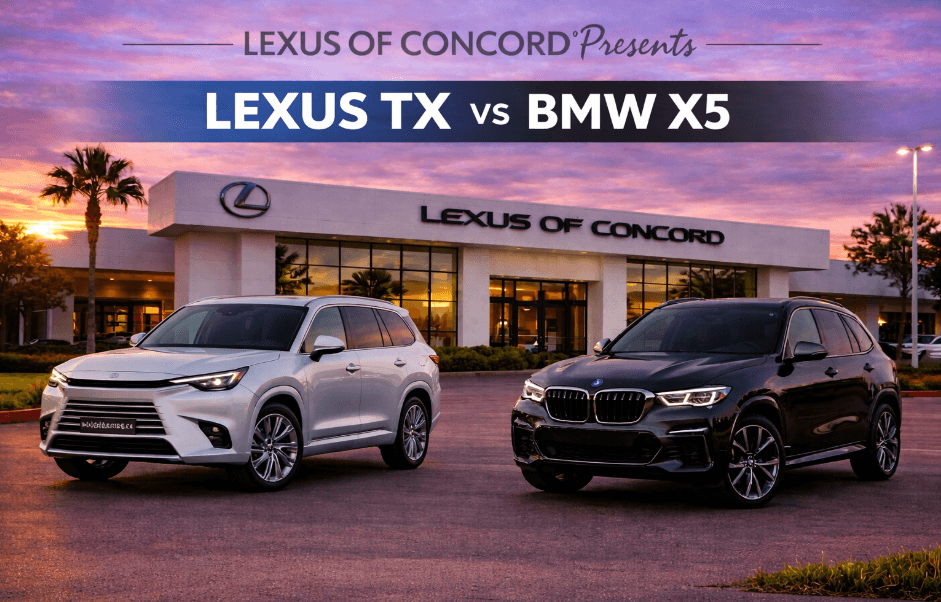 Side by Side comparison of Lexus TX vs BMW x5