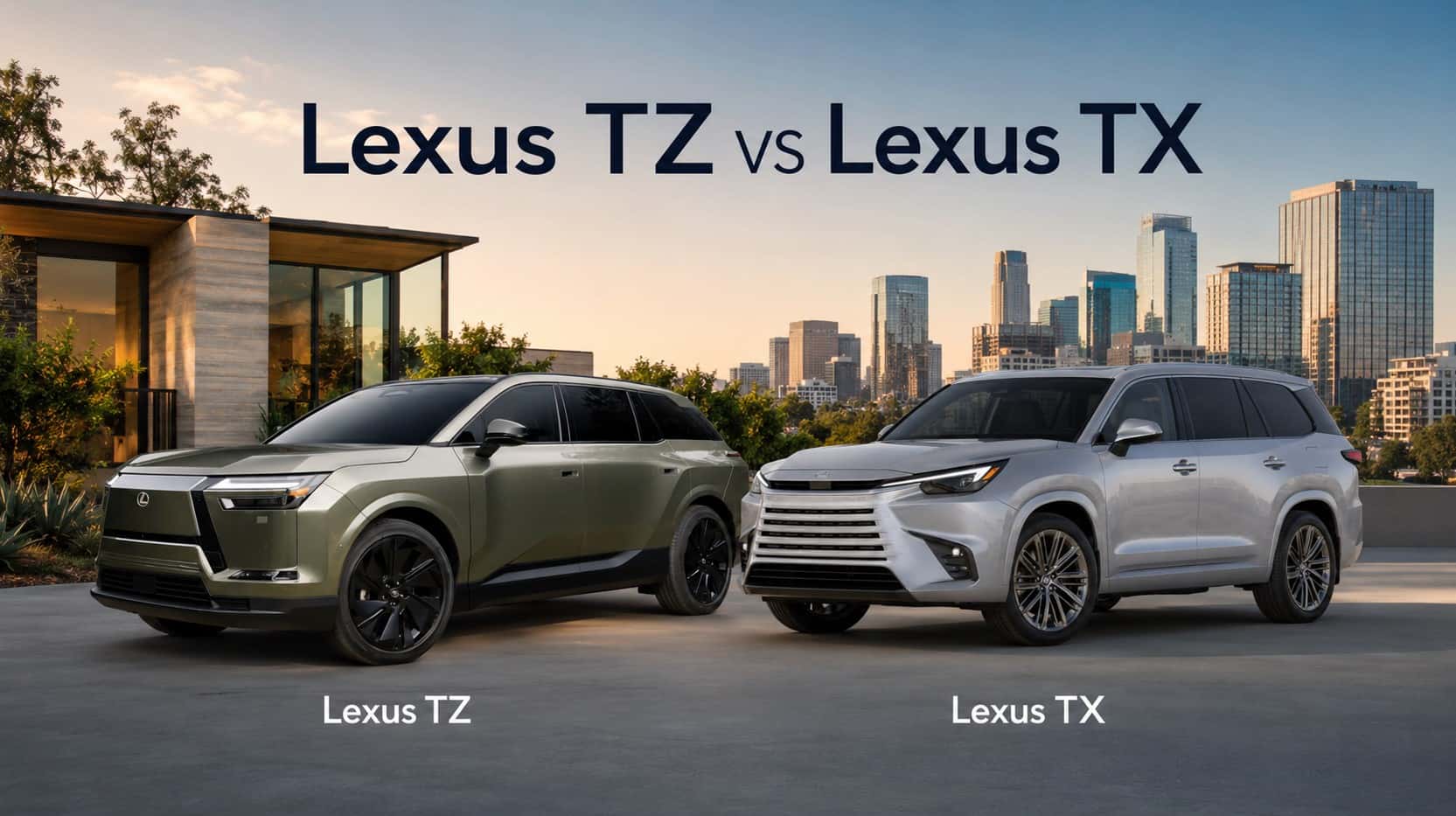 Lexus TZ vs Lexus TX three-row SUV comparison