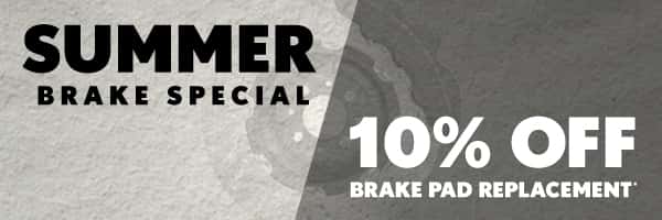 Summer Brake Special | 10% off brake pad replacement