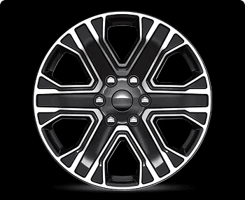 20-Inch Machined Aluminum Wheels with Black Noise Pockets