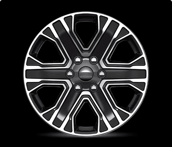 20-Inch Machined Aluminum Wheels with Black Noise Pockets