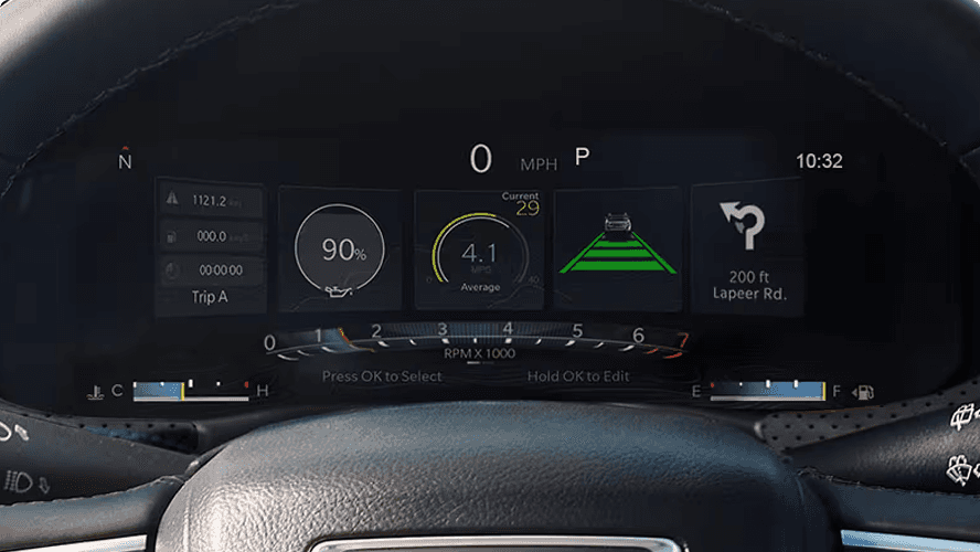 Available 10.25-Inch Digital Cluster Display