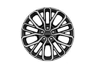 21-Inch Machined Gray with Mid-Gloss Granite Crystal Painted Pockets