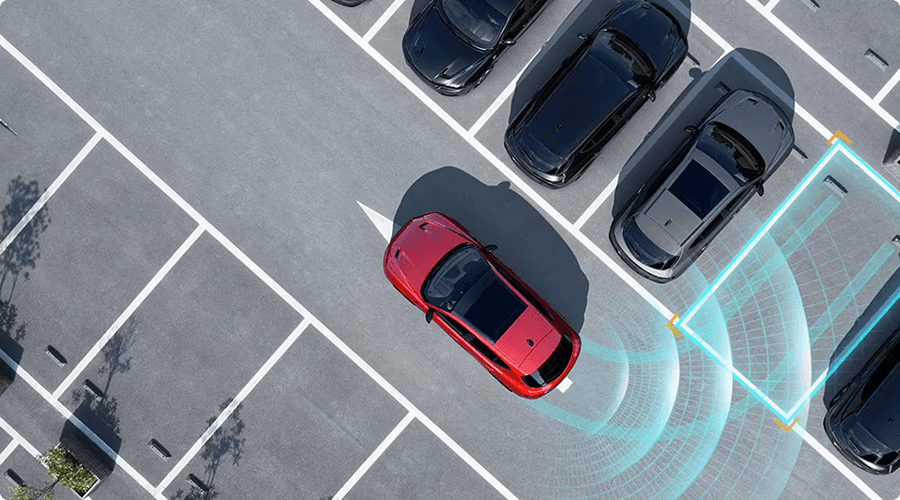 AVAILABLE PARKSENSE® PARALLEL AND PERPENDICULAR PARK ASSIST*