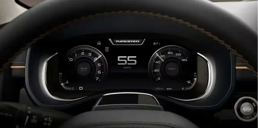12-inch interactive digital cluster display in the 2027 Ram 1500