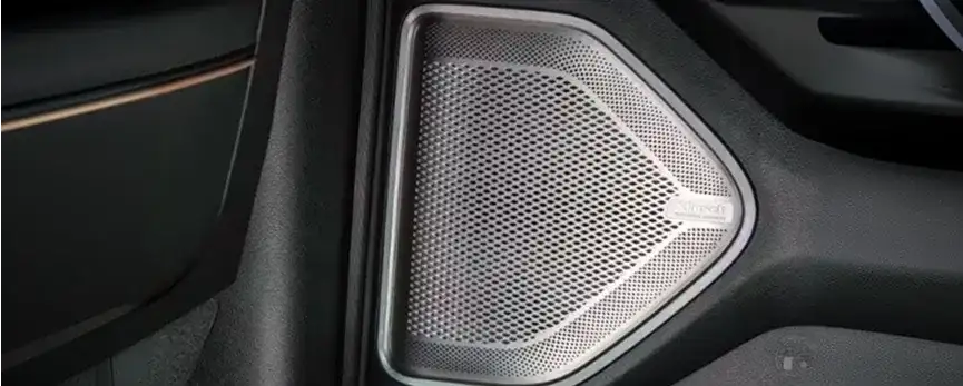 Klipsch Reference Premiere speaker grille inside the 2027 Ram 1500