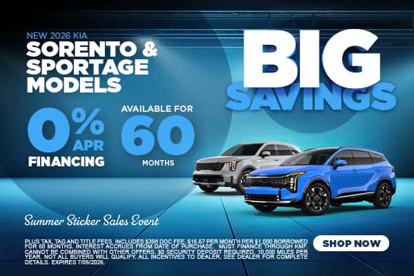 NEW 2026 KIA SORENTO AND SPORTAGE MODELS