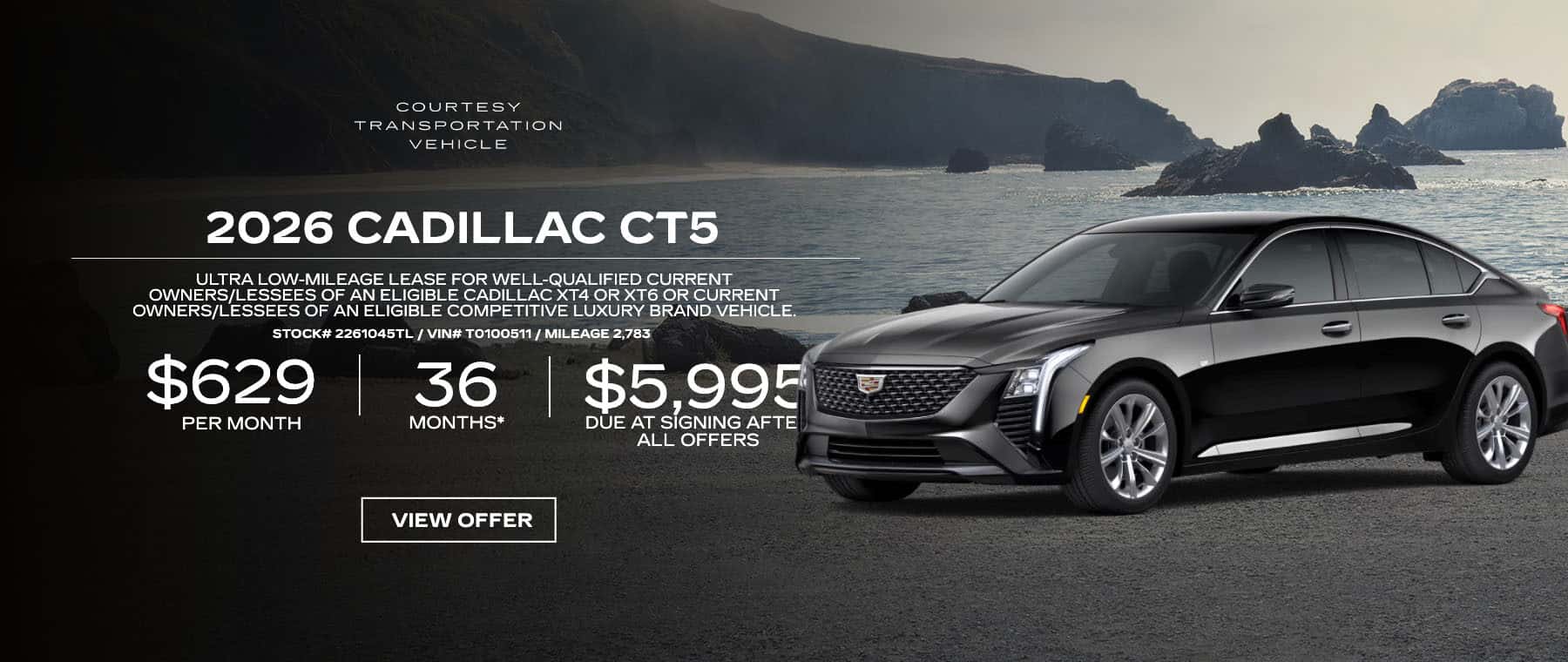 2026 Cadillac CT5 courtesy vehicle lease at Magic Cadillac Valencia