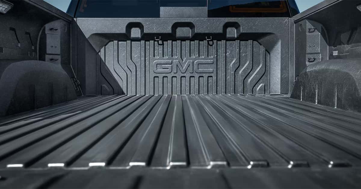 GMC sierra truck bed with bed liner